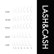 Lade das Bild in den Galerie-Viewer, LASH&CASH Schwarz Wimpern 28 Reihen